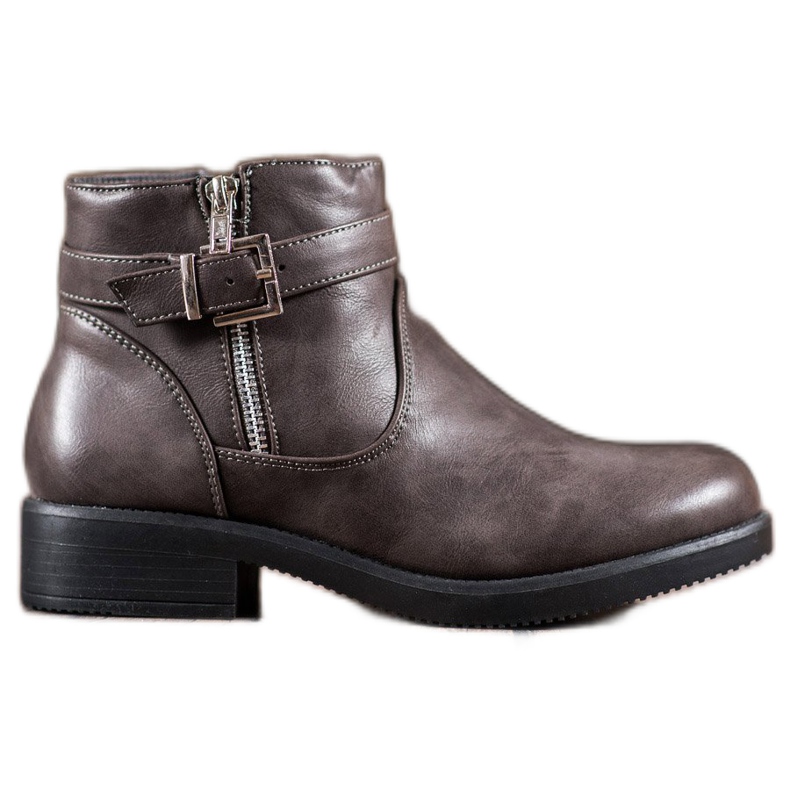 Abloom Botines de cuero ecológico gris Abloom Botines de cuero ecológico gris