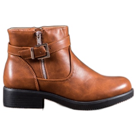 Abloom Botas marrones con cuero ecológico marrón