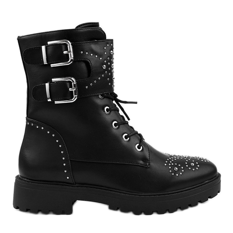 Botas altas de mujer negras con cremallera A-321 negro