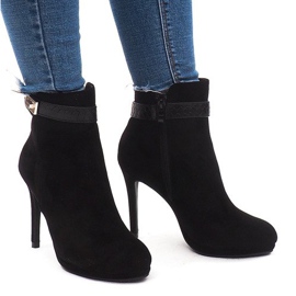 Botas elegantes de tacón alto 1609-211 Negro