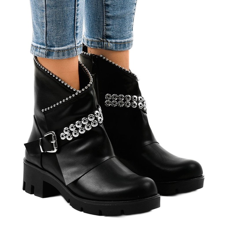Botas negras de mujer decoradas con A-337 negro