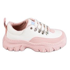 SHELOVET Calzado deportivo con cordones rosa