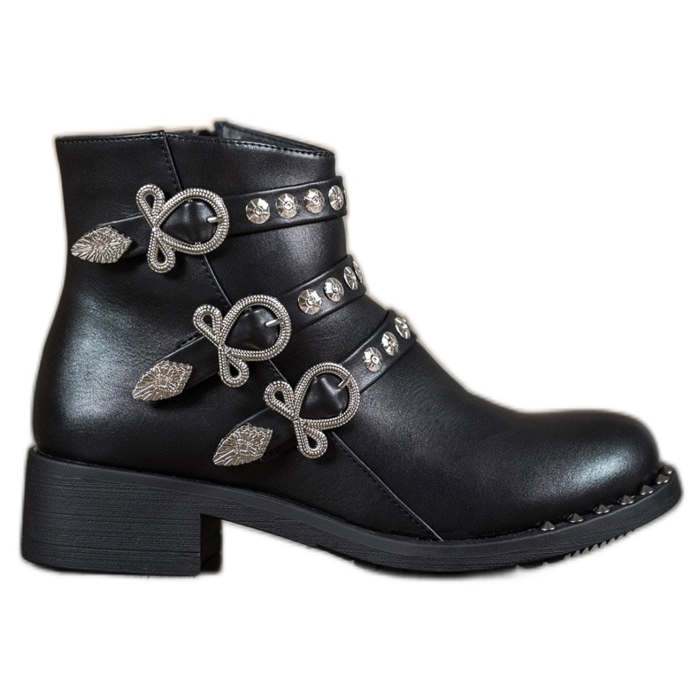 Forever Folie Botas con tachuelas negro