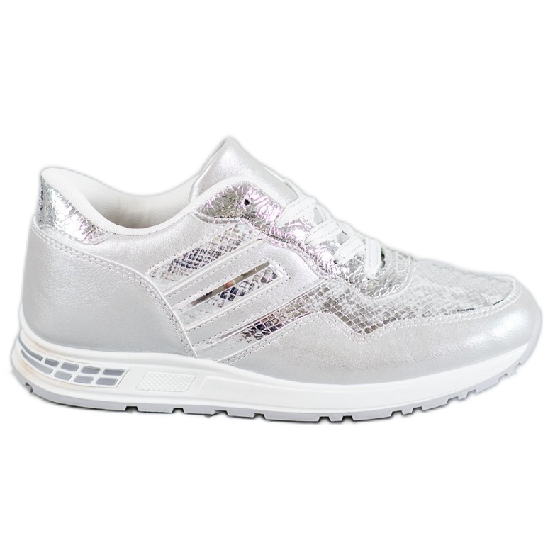 SHELOVET Zapatillas con estampado de serpiente gris
