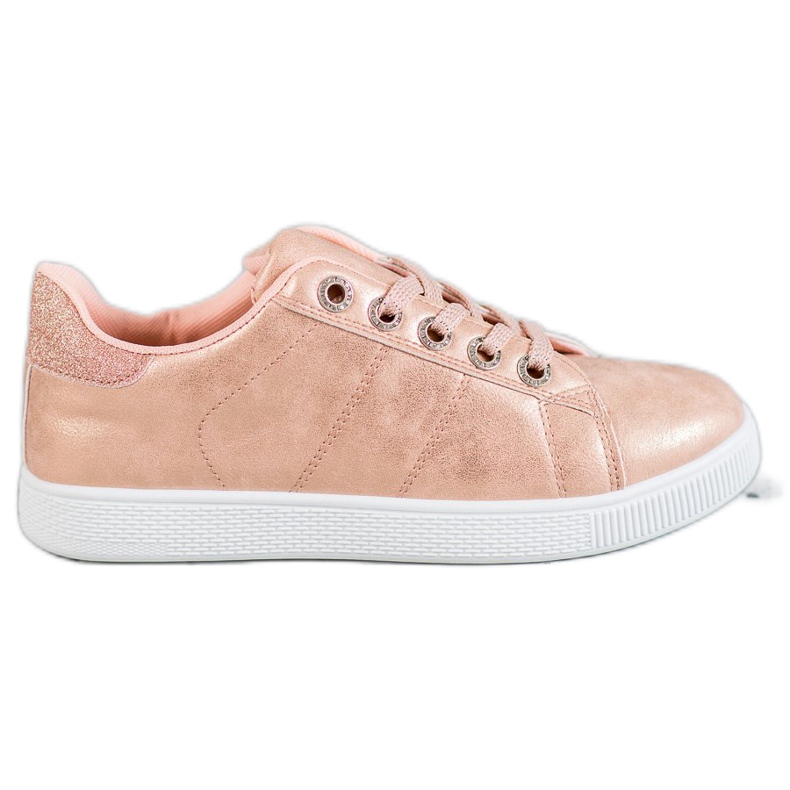 SHELOVET Zapatillas con purpurina rosado