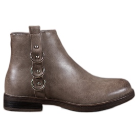 Forever Folie Botas clásicas con adornos marrón