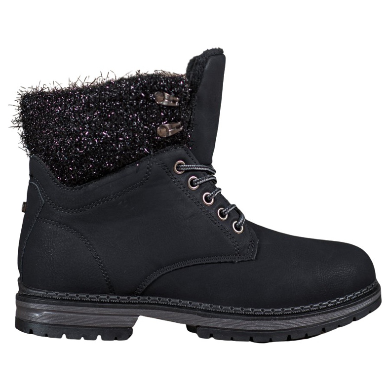 SHELOVET Tramperos con purpurina negro