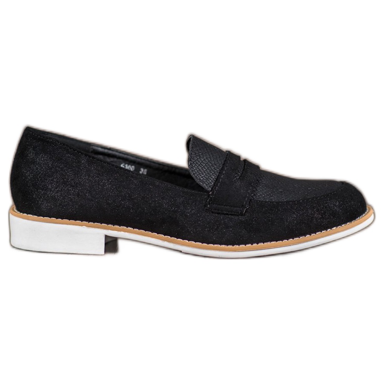 Bestelle Mocasines Con Purpurina negro