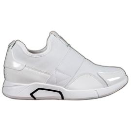 Ideal Shoes Zapatillas sin cordones de moda blanco