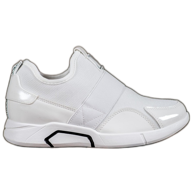 Ideal Shoes Zapatillas sin cordones de moda blanco