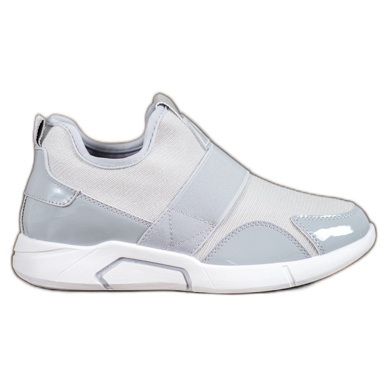 Ideal Shoes Zapatillas sin cordones de moda gris Ideal Shoes Zapatillas sin cordones de moda gris