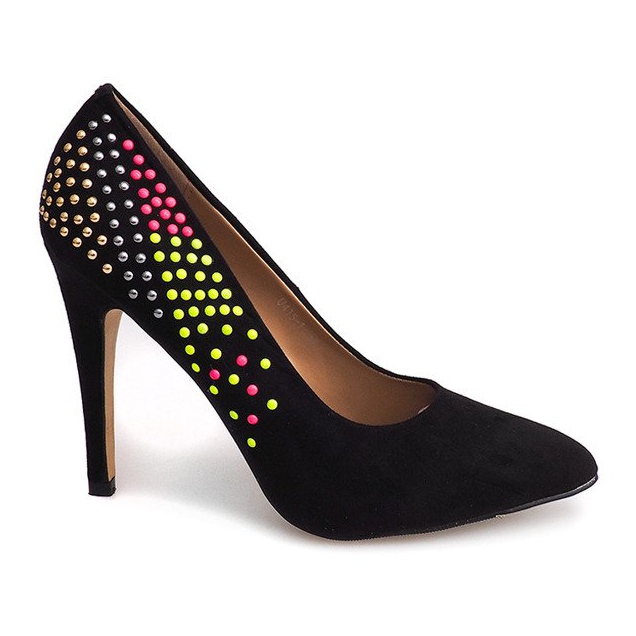 Tacones de ante U415-1 Negro