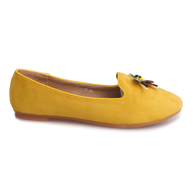 Bailarinas de ante con rayita 9988 Amarillo