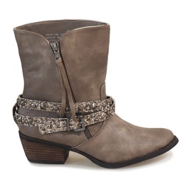 Botas de vaquero beige NRW1745-277 gris