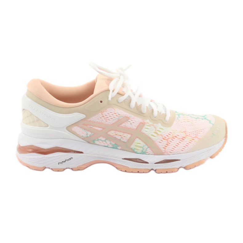 Zapatillas de running Asics gel Kayano 24 Lite Show W T8A9N-0101 blanco marrón naranja verde