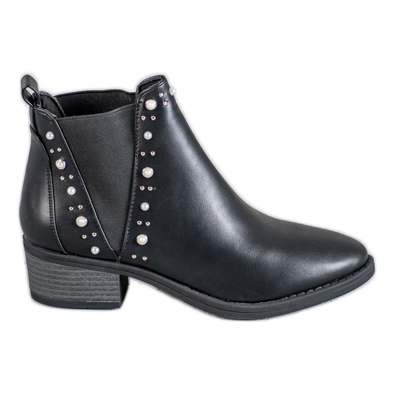 Coco Perla Botas con perlas negro