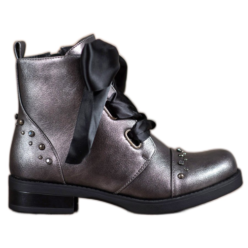Bestelle Botas con lazo gris Bestelle Botas con lazo gris