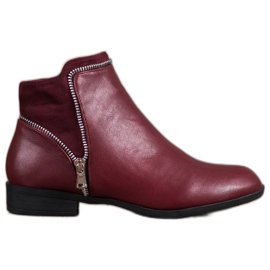 Anesia Paris Botas de mujer granate rojo