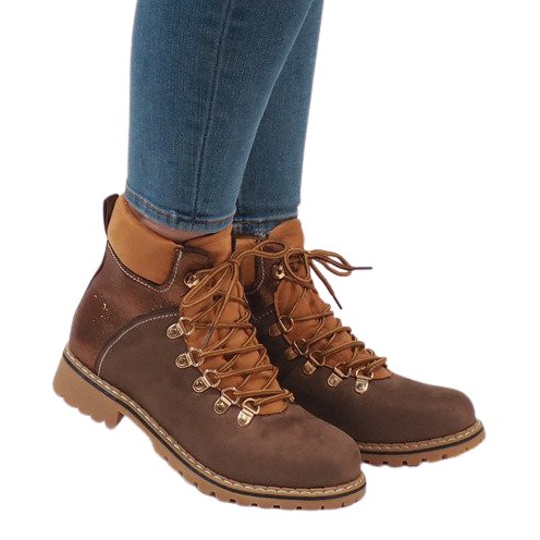Botas de mujer ante camel BK-29 marrón Botas de mujer ante camel BK-29 marrón