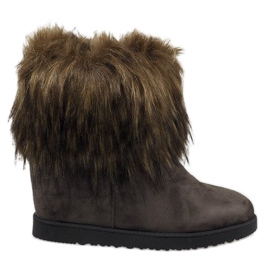 Faldas esquimales verdes con cuñas E4899 multicolor