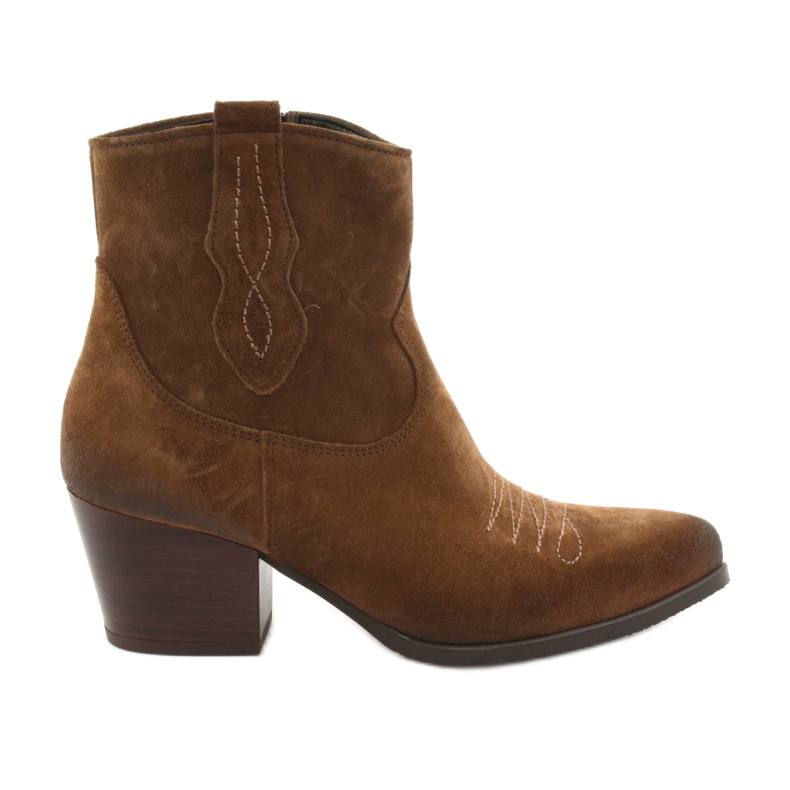 Botas vaqueras de ante Gamis 3837 marrón