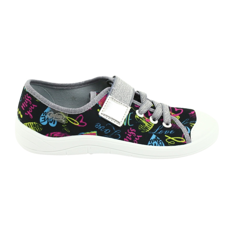 Calzado infantil befado 251Y137 negro rosado multicolor