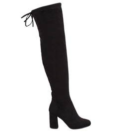 Botas negras de tacón PE239P Negro