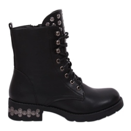 Botas negras con tachuelas KL-599 Black negro
