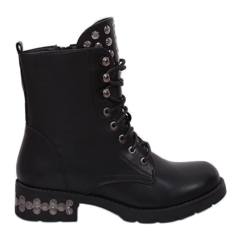 Botas negras con tachuelas KL-599 Black negro