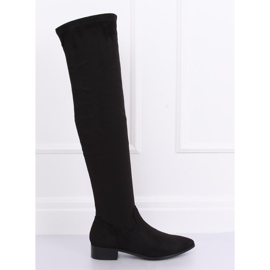 Negro Botas hasta el muslo negro RB34P Negro