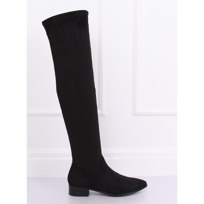 Negro Botas hasta el muslo negro RB34P Negro