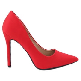 Zapatos de salón con tacón rojo 4014 Rojo