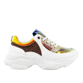Zapatillas deportivas de mujer blancas W-3117 blanco multicolor
