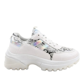 Zapatos deportivos blancos con estilo 690051 multicolor