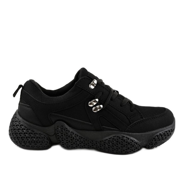 Zapatos deportivos negros de mujer de moda BD-5 Zapatos deportivos negros de mujer de moda BD-5