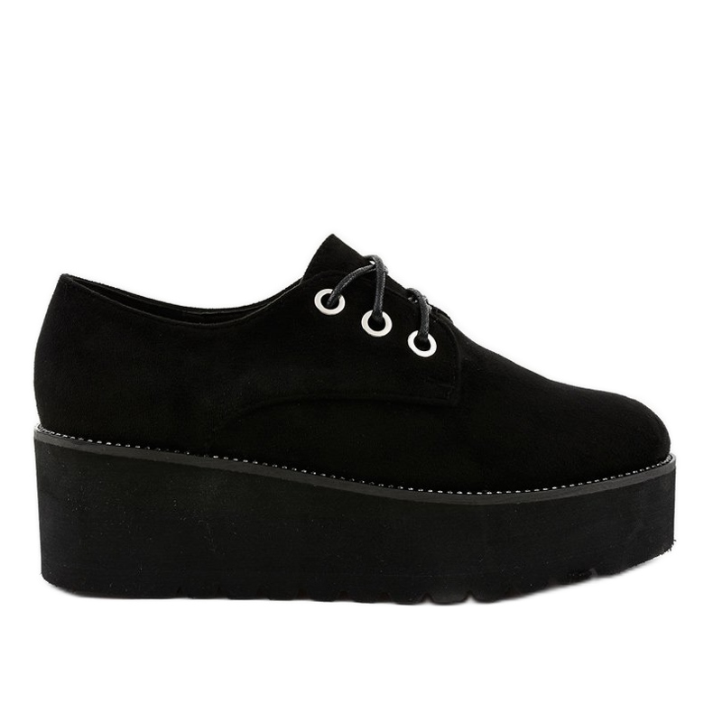 Cuñas creepers negras para mujer 1681 negro Cuñas creepers negras para mujer 1681 negro
