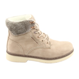American Club American Boots Lace Women's -up beige RH47
