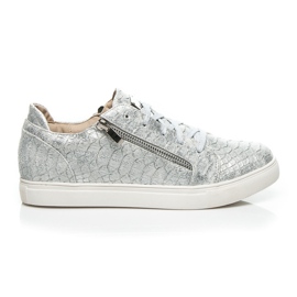 Vices Zapatillas de moda plateadas gris