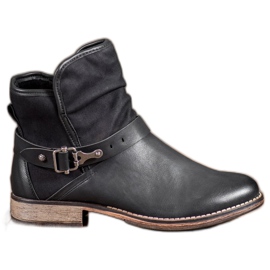 SHELOVET Botas altas con hebilla negro