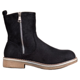 SHELOVET Botines de ante negro