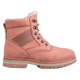 SHELOVET Botas de invierno rosa rosado