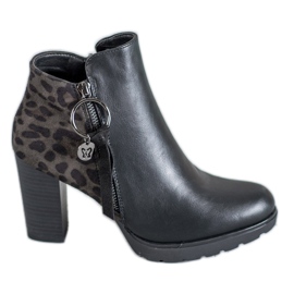 Filippo Botas de mujer con estampado de leopardo negro
