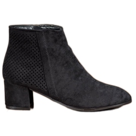 Filippo Botas de ante de tacón alto negro
