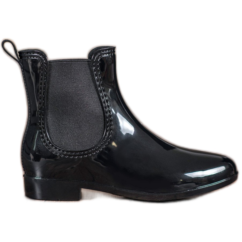 SHELOVET Chanclos lacados negro