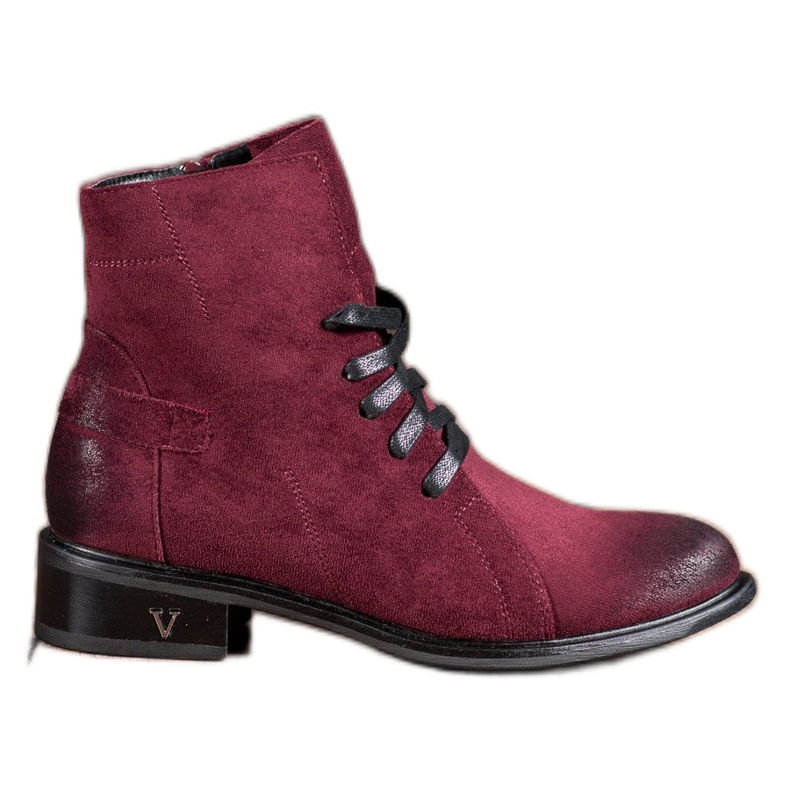 Botas de ante VINCEZA rojo