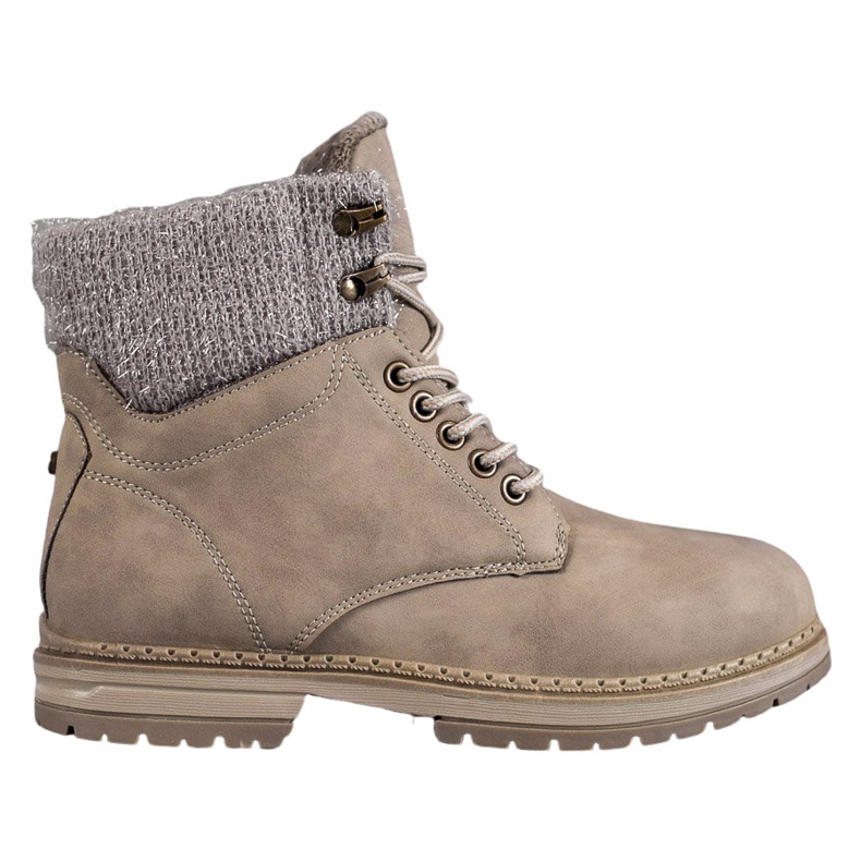 SHELOVET Tramperos con purpurina beige