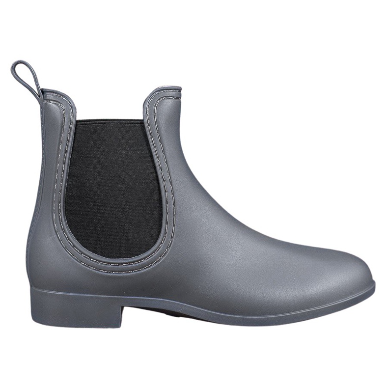 SHELOVET Botas de lluvia sin cordones gris