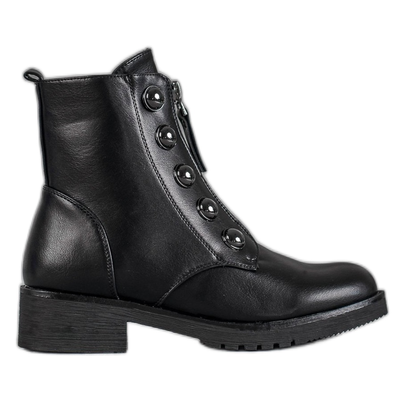 SHELOVET Botines con cremallera negro