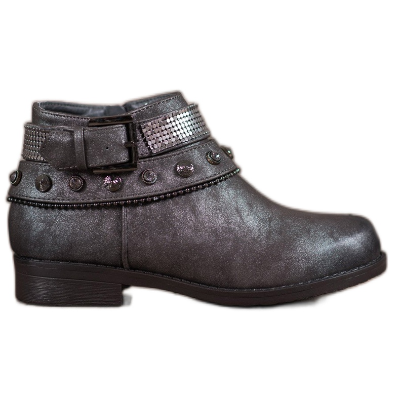 Forever Folie Botas con purpurina gris