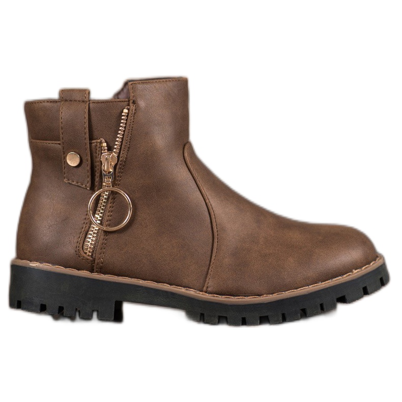 Jumex Botas con cremallera decorativa marrón